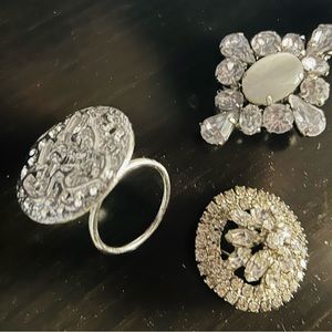 Vintage pins & scarf slide sold as a set of 3